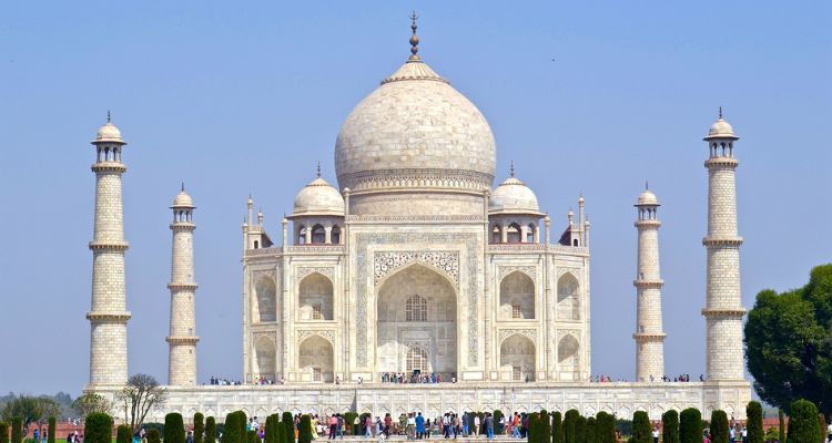 White marble Taj Mahal
